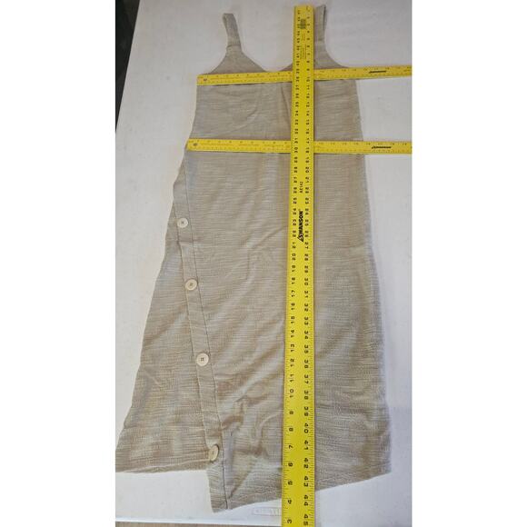 asos Pull & Bear Tan Brown Midi Sleeveless Dress Women's Size S 3302 - Picture 6 of 7